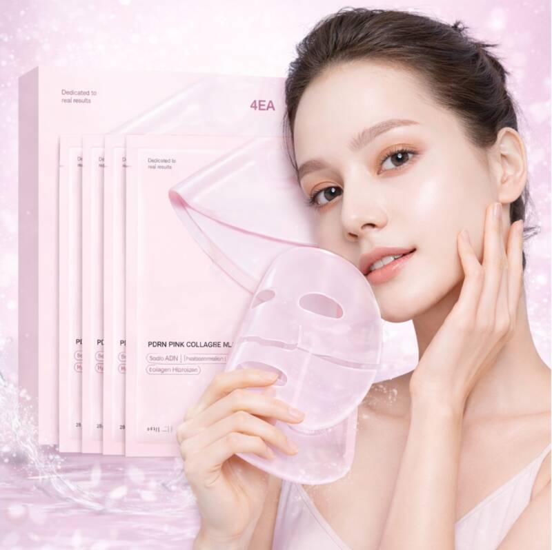 1 bucata Măsca Față Jelly PDRN & Colagen Roz – Hidratare Intensă, Anti-Rid, Fermitate și Efect Glass Skin