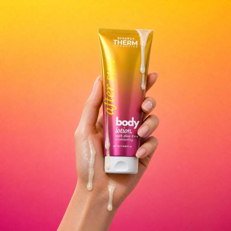 After Sun Body Lotion, Loțiune calmantă cu Aloe Vera pentru pielea expusă la soare, efect răcoritor și hidratant, 250ML