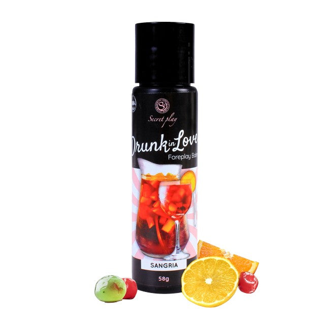 Balsam intim comestibil SECRET PLAY Drunk in Love – Sangria, pentru corp și zone erogene, cu aromă de sangria, 58 gr