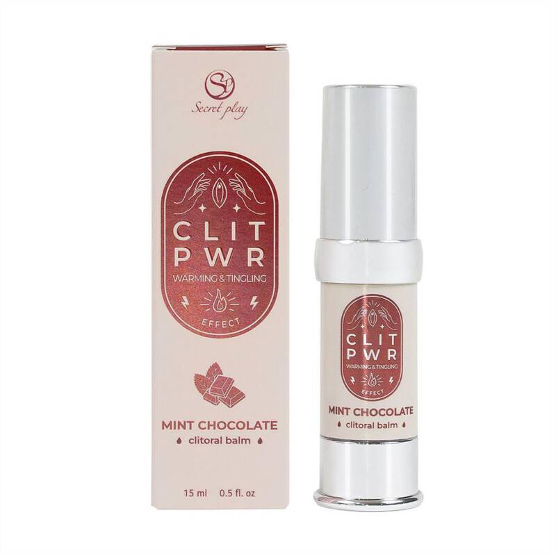 Balsam Stimulator pentru Clitoris Clit PWR cu Efect Vibrator si de Incalzire, Aroma Ciocolata cu Menta, 15 ml