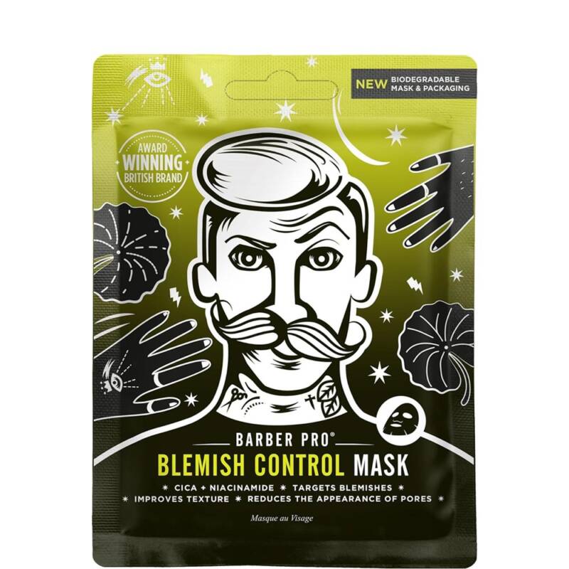 Barber Pro Blemish Control Face Sheet Mask – 100% Biodegradable