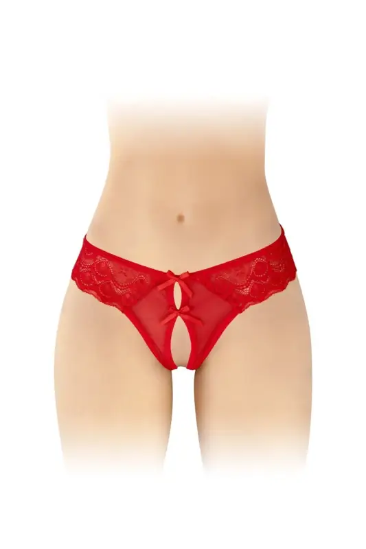 Bikini Crotchless Alicia, Rosu, S-L