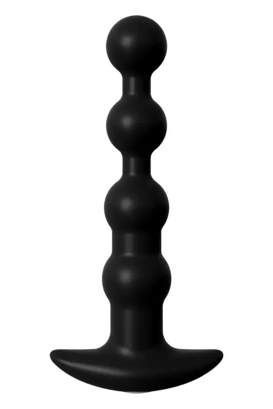 Bile Anale cu Glont Detasabil, 10 Moduri Vibratii, Silicon, USB, Negru, 17 cm