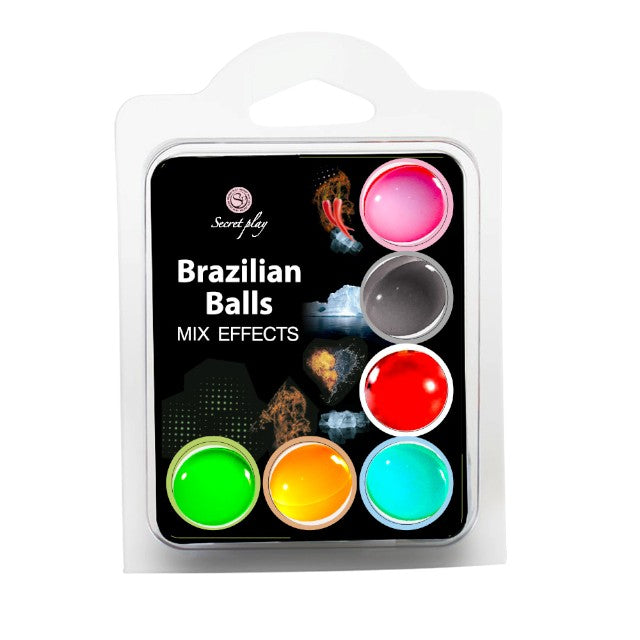 Bile Braziliene – Secret Play Mix Effects , ulei de masaj pentru corp si zonele erogene, cu efecte multiple, 1 x 6 bucati