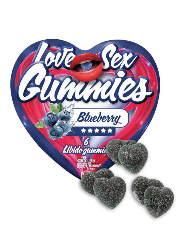 Boinky – Jeleuri afrodisiace – Love Sex Gummies, cu aromă de afine, unisex, 1 cutie x 6 buc – Default Title