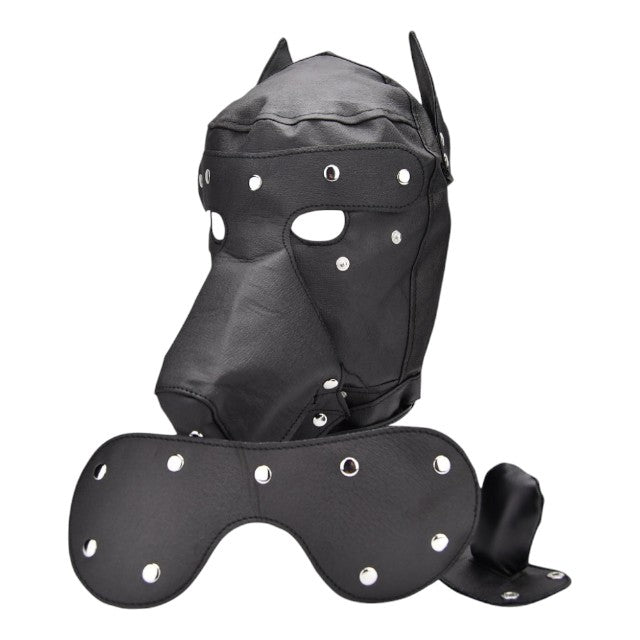 Cagula Bound to Please – Dog Mask, pentru jocuri erotice BDSM, Negru N12240