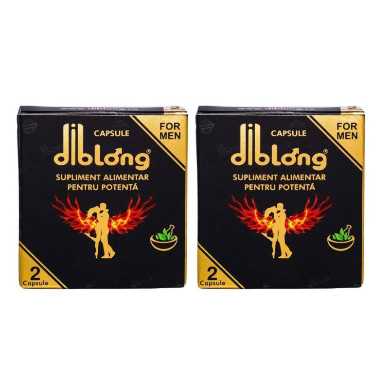 Capsule Diblong Ginseng – supliment alimentar pentru bărbați, sub formă de capsule, cu plante care susțin sănătatea sexuală și funcția erectilă, 2 cutii x 2 buc