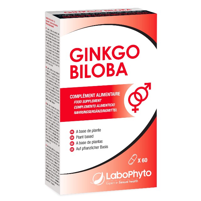 Capsule Ginkgo Biloba, Labophyto, pentru îmbunătățirea circulației sangvine, unisex, 60 capsule