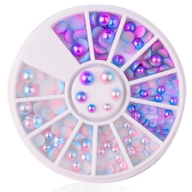 Carusel Cristale Colorate Unghii – Decor Nail Art Profesional SAF7