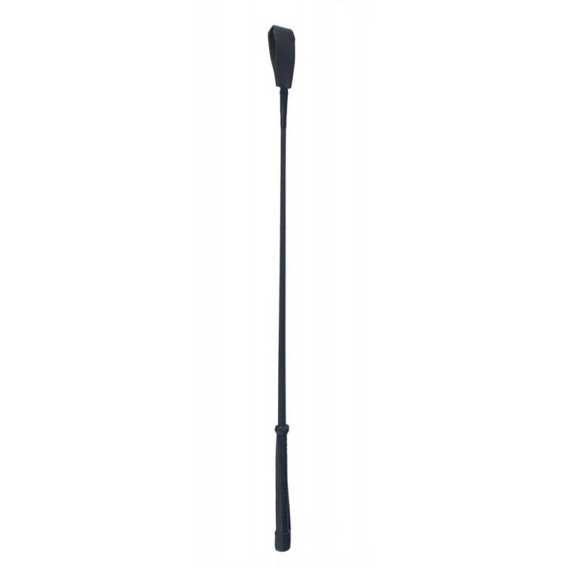 Cravasa Devil Sticks Crop din Piele Naturala, Negru, 72 cm