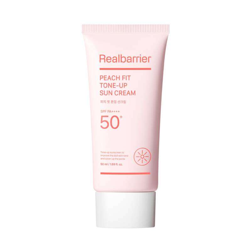 Crema cu protectie solara nuanta Peach Glow SPF50+ PA++++ Real Barrier Peach Fit Tone-up 50ml