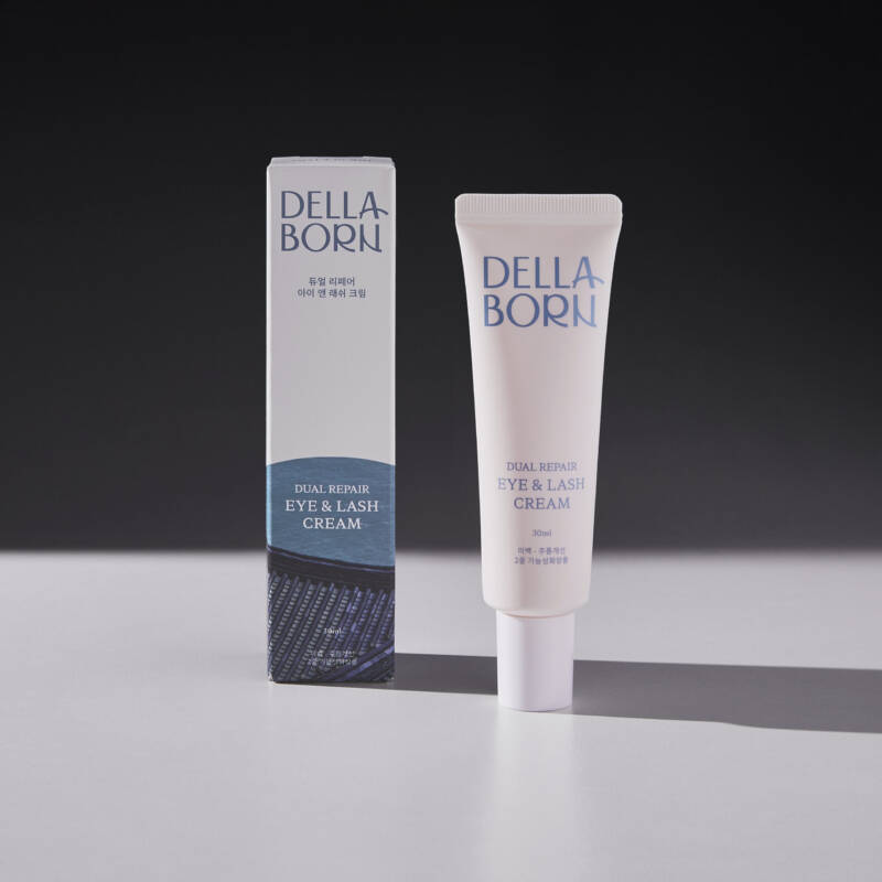 DELLA BORN – Cremă Coreeană Contur Ochi și Gene 30ml | Anti-Rid, Elasticitate, Îngrijire Gene și Hidratare Intensivă (K-Beauty)