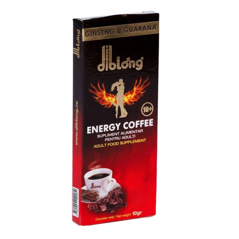 Diblong Energy Coffee – supliment alimentar pentru bărbați, formula de cafea instant cu plante care susțin sănătatea sexuală și funcția erectilă, 10g