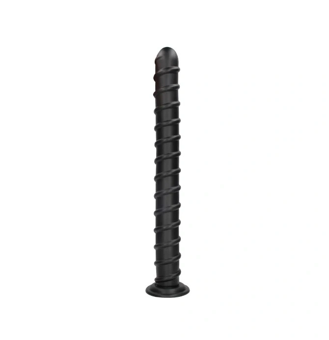 Dildo Anal Pole of Power cu Ventuza, PVC, Negru, 58.5 cm