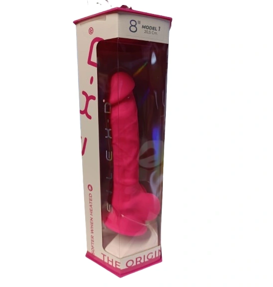 Dildo Thermo Reactive Silicon cu Memorie Dubla Densitate  Roz 20 cm