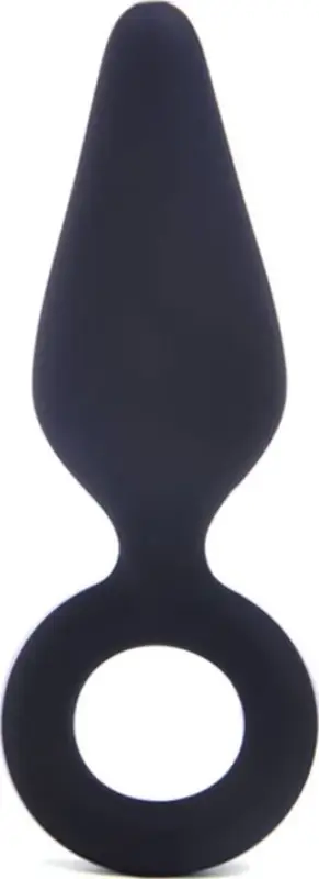 Dop Anal Begginer Buttplug Medium, Silicon, Negru, 9.9 cm, Guilty Toys, Backdoor Pleasure
