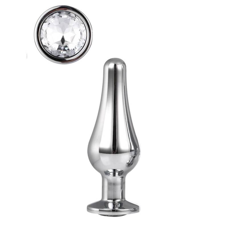 Dop Anal Pleasure Plug Medium Argintiu Gleaming Love