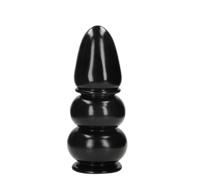 Dop Anal Ultra Collosus cu Ventuza, PVC, Negru, 35.5 cm