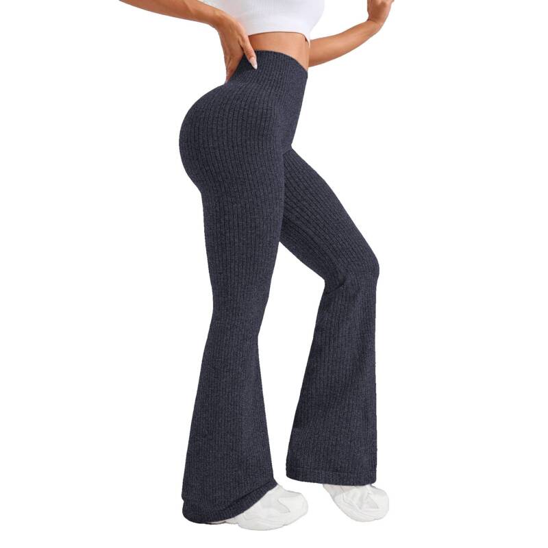 Flippy, Pantaloni Sport de Dama, Flippy, pentru Yoga, Talie Inalta, Evazati, Tricotati – Default Title