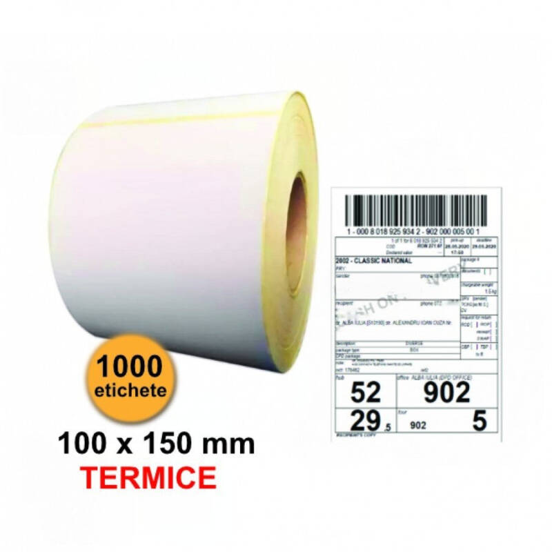 Flippy, Rola etichete termice pentru awb Flippy 100x150mm, 1000 et. / rola – Default Title