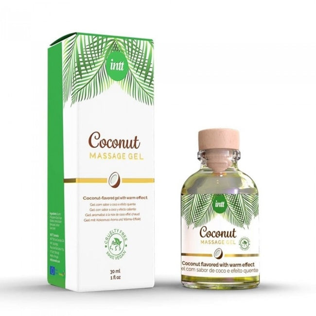 Gel INTT COCONUT, efect 4 in 1 – masaj erotic, sex oral, excitare si cresterea libidoului, lubrifiant, cu efect de incalzire, 30 ml