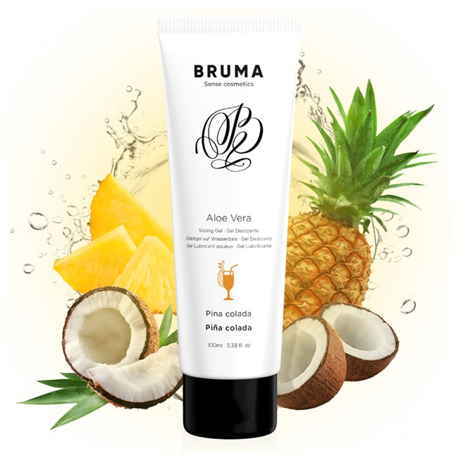 Gel Lubrifiant BRUMA – Aloe Vera Sliding Gel, pe baza de apa, aroma de pina colada, 100 ml