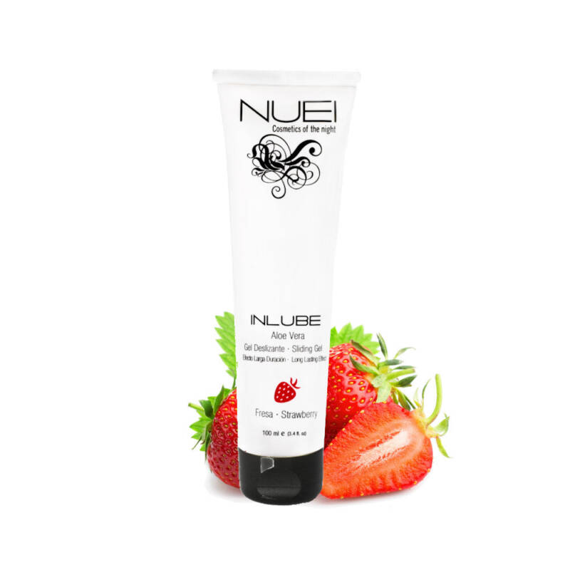 Gel Lubrifiant NUEI – INLUBE, pe baza de apa, cu aroma de Capsuni, 100 ml