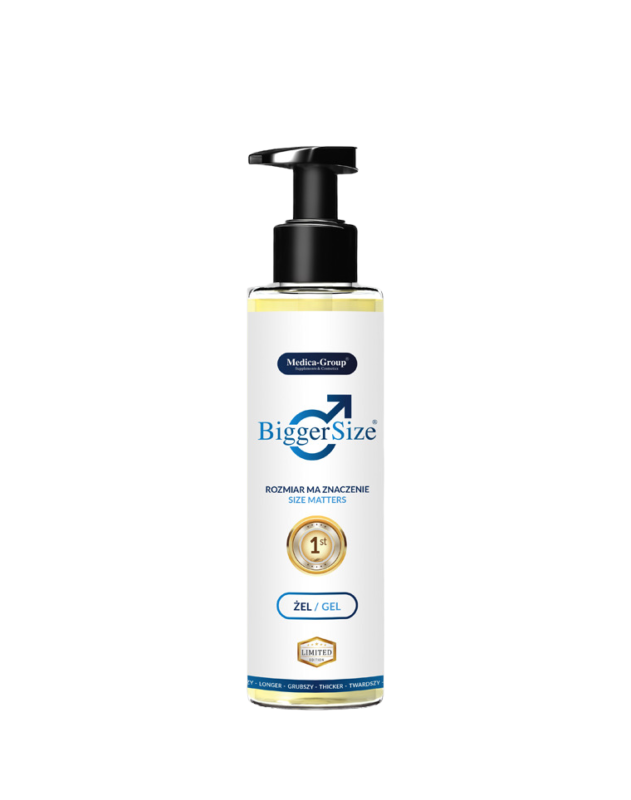 Gel MEDICA-GROUP Bigger Size, pentru mărirea penisului, erecții puternice, întârzierea ejaculării și potență, 150 ml