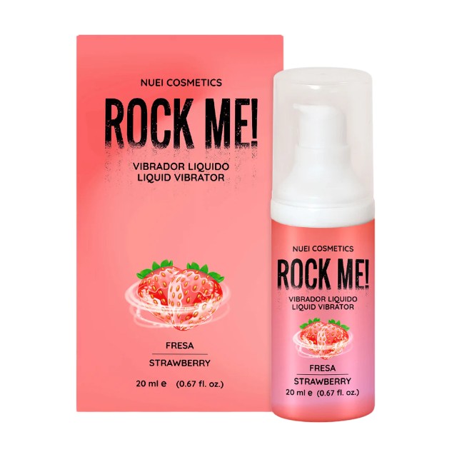 Gel Vibrator Nuei – Rock Me, pentru stimulare clitoris si excitare, aroma de capsuni, 20ml