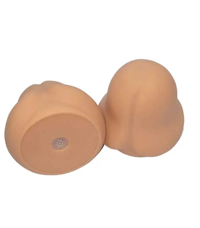 Gland Jucarie Antistres cu Fluier, Natural, 6.5 cm