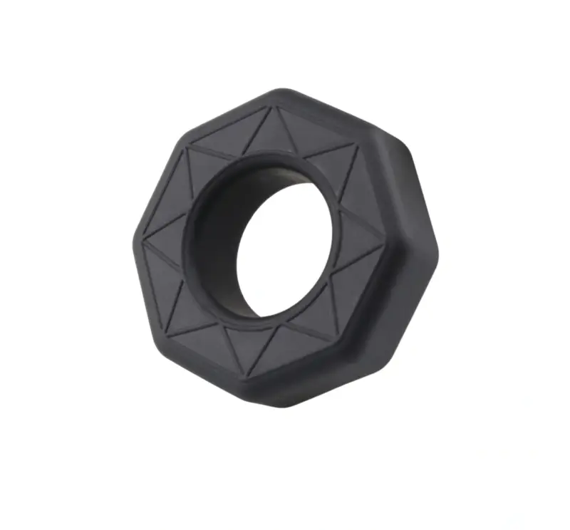 Inel de Penis No. 6, Material Silicon Lichid, Negru, Guilty Toys