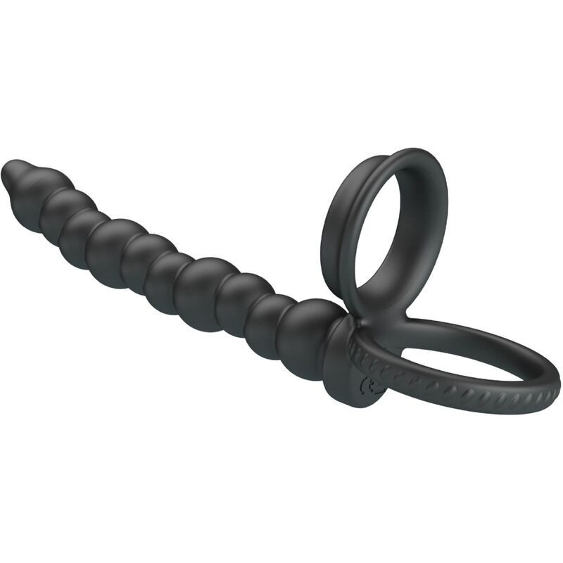 Inel pentru penis Dillon pentru stimulare simultană negru