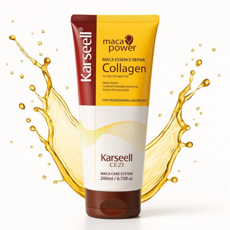 Karseell Collagen Masca de par 200ml – Tratament profesional pentru păr uscat și deteriorat, cu colagen și extract de Maca