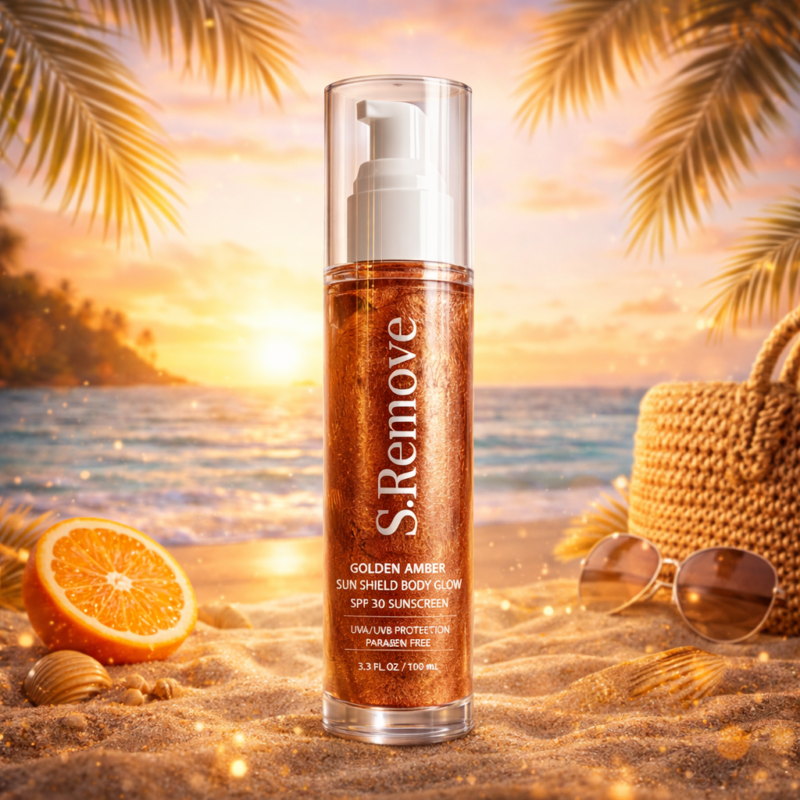 Loțiune de Corp cu Protecție Solară SPF 30 și Particule Iluminatoare Golden Amber și Aspect Natural, 100 ml