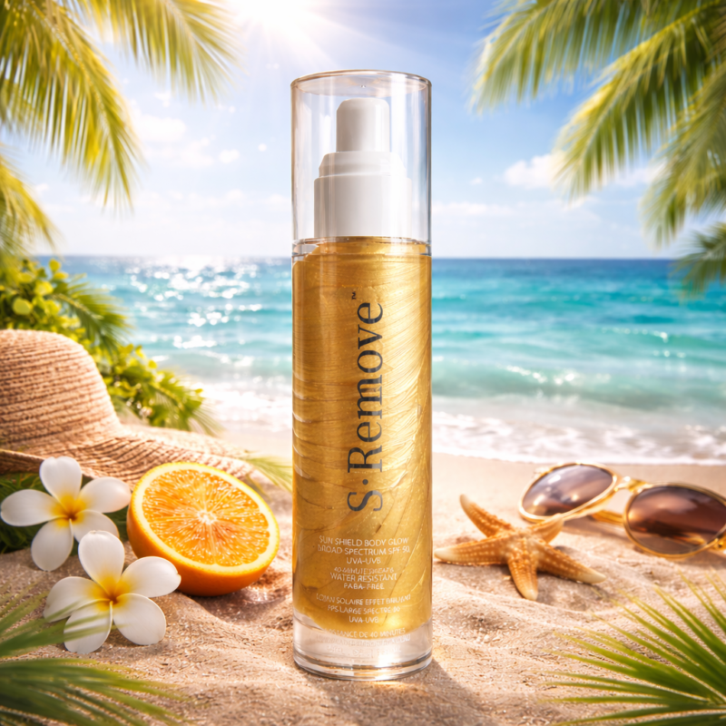 Loțiune de Corp cu Protecție Solară SPF 50 și Particule Iluminatoare Auriux și Aspect Natural Strălucitor, 100 ml