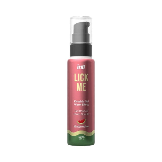 Lubrifiant cu aroma INTT Lick Me WATERMELON, cu efect de incalzire, cu gust delicios de pepene rosu si efect hidratant, 50 ml