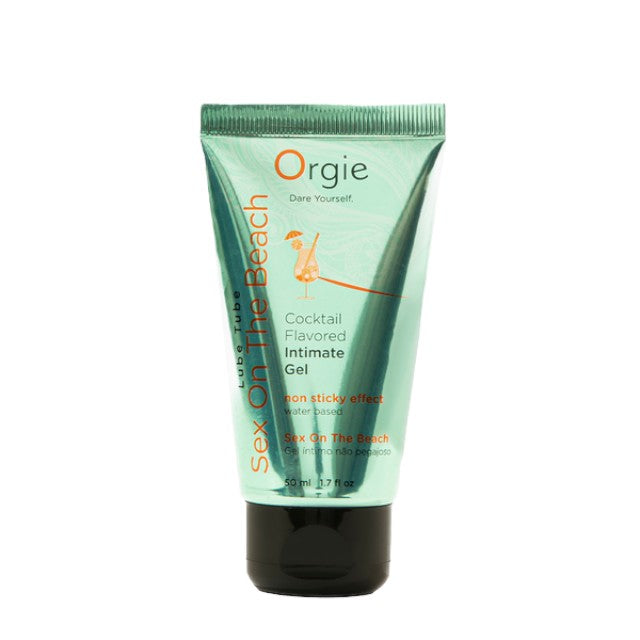 Lubrifiant cu aromă ORGIE Lube Tube – Cocktail Intimate Gel SEX ON THE BEACH, pe bază de apă, 50 ml
