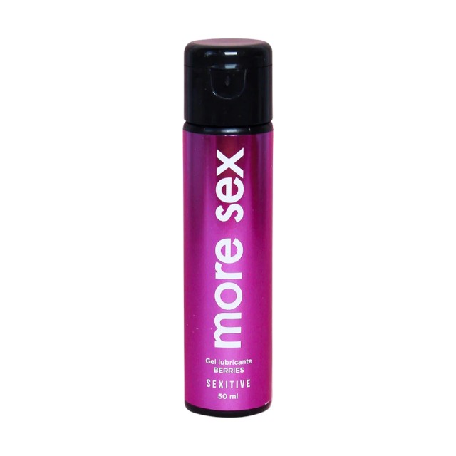 Lubrifiant cu aromă SEXITIVE More Sex – Berries, pe bază de apă, cu aromă de fructe de pădure, 50 ml