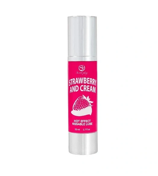 Lubrifiant Kissable and Hot Oil cu Capsuni 50 ml