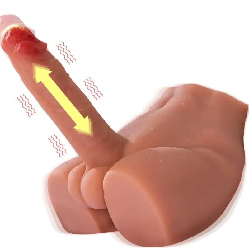 Masturbator Peel Ass&Dildo, 7 Moduri Impingere si Vibratii, SuperSkin, USB, Natural, 2.7 kg