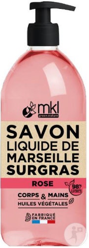 MKL Green Nature Săpun Lichid De Marseille Rehidratant Trandafir Corp/Față/Mâini 1L