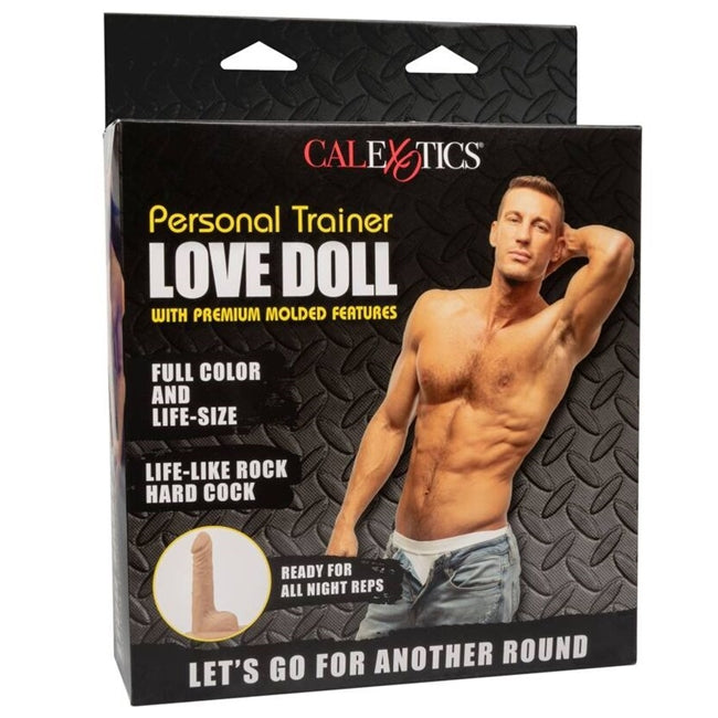 Păpușă gonflabilă bărbat CALEXOTICS Personal Trainer Love Doll, cu orificiu anal și penis realist 14 cm, mărime naturală
