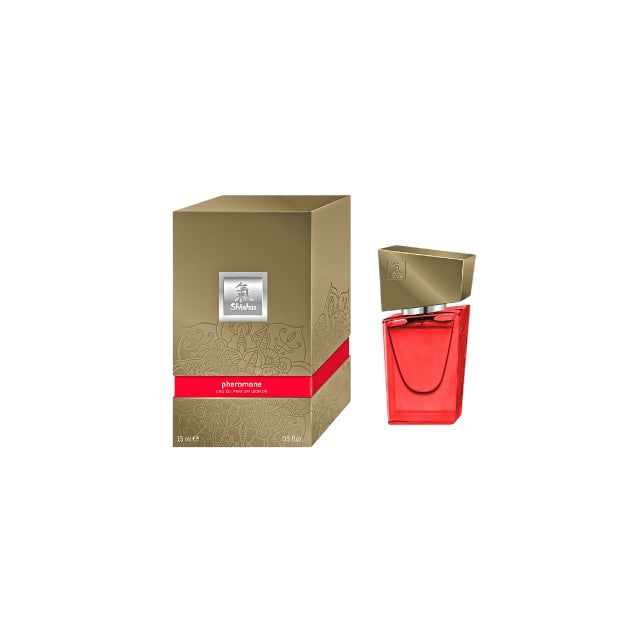 Parfum cu feromoni HOT Shiatsu – Pheromone Women, pentru femei, rosu, 15 ml