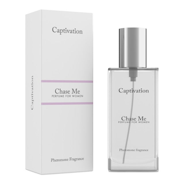 Parfum cu feromoni pentru femei CAPTIVATION Chase Me, cu note citrice, florale și dulci, alb, 30 ml