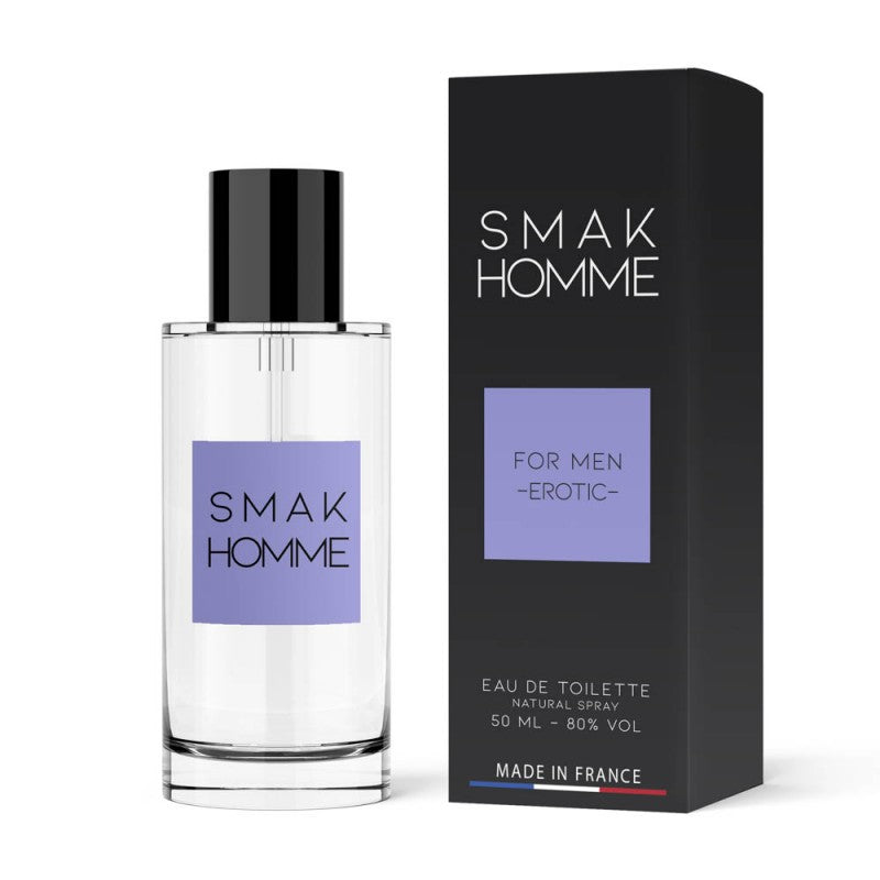 Parfum cu feromoni RUF SMAK Homme, pentru bărbați, efect afrodisiac intens, cu note de chihlimbar, florale și lemnoase, 50 ml
