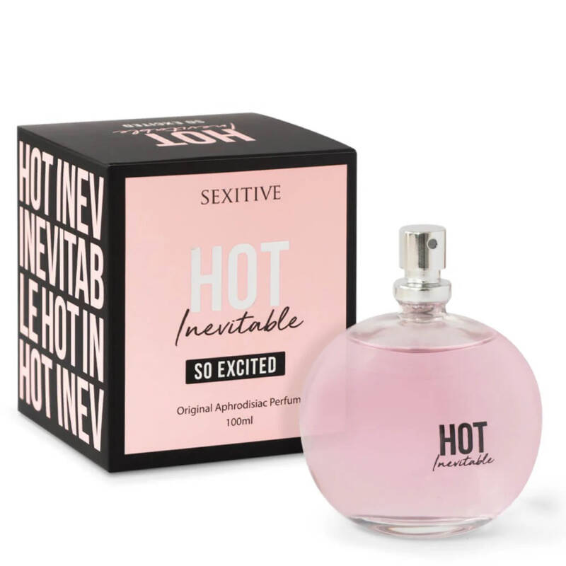 Parfum cu feromoni SEXITIVE Hot Inevitable – So Excited, pentru femei, note de flori de portocal, cafea și vanilie, 100 ml