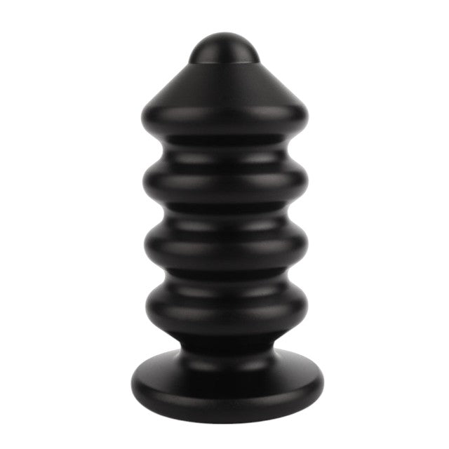 Plug anal MR. STEEL Ass Blaster Medium, în formă de șurub, diametru 5 cm, lungime 10.8 cm (mediu), negru