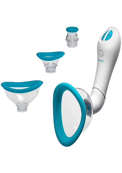 Pompa Bloom Intimate Body 4 Accesorii Vibrating&Sucking Alb/Albastru