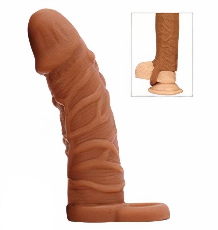 Prelungitor Penis Ben Cock Extender +1 cm, Silicon Lichid, Maro, Guilty Toys