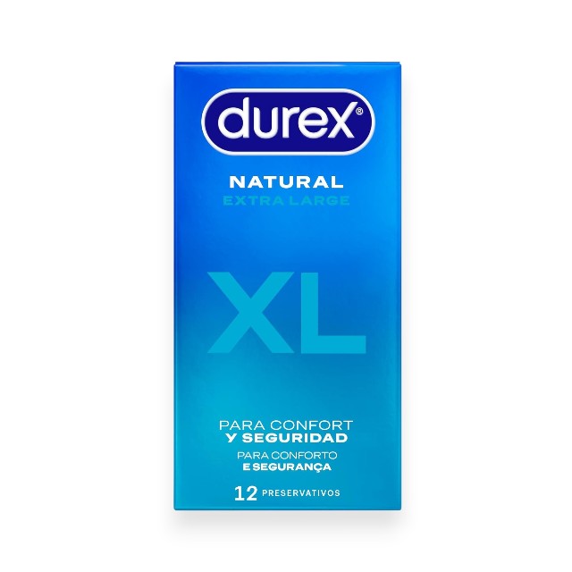 Prezervative Durex Natural XL, extra grande fit, 60 mm, 1 cutie x 12 buc